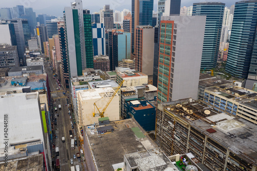 Obraz na płótnie Aerial view of Hong Kong city w salonie