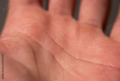 Close up of human hand
