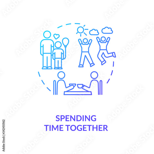 Spending time together concept icon