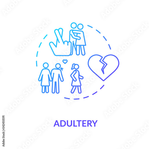 Adultery concept icon