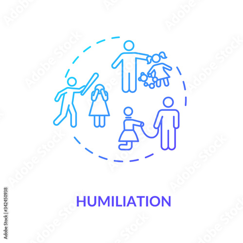 Humiliation concept icon