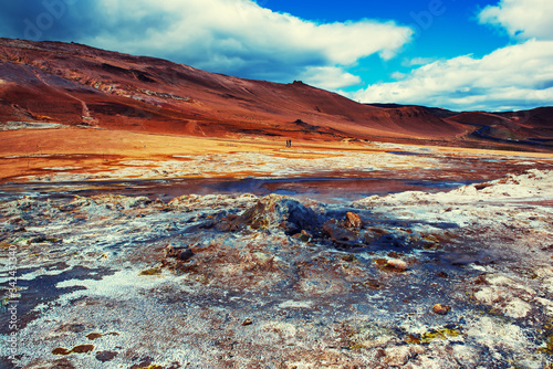 Geothermal area Hverir, Iceland.