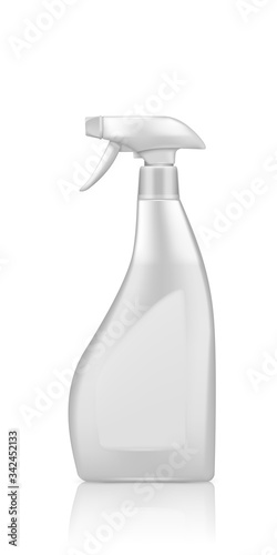 Realistic Spray Bottle Mockup isolated on white background