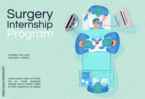 Surgeon intership program banner template photo