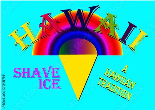 Vector image for hawiian shaved ice business