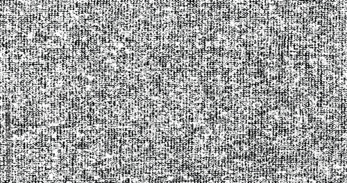Distressed fabric texture. Vector texture of weaving fabric. Grunge background. Abstract halftone vector illustration. Overlay for interesting effect and depth. Black isolated on white background.