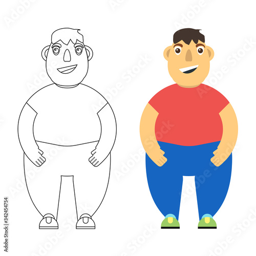 coloring page for children cartoon man