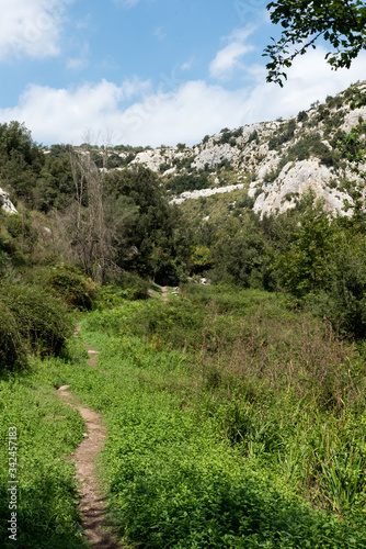 Path on the Sicilian hills