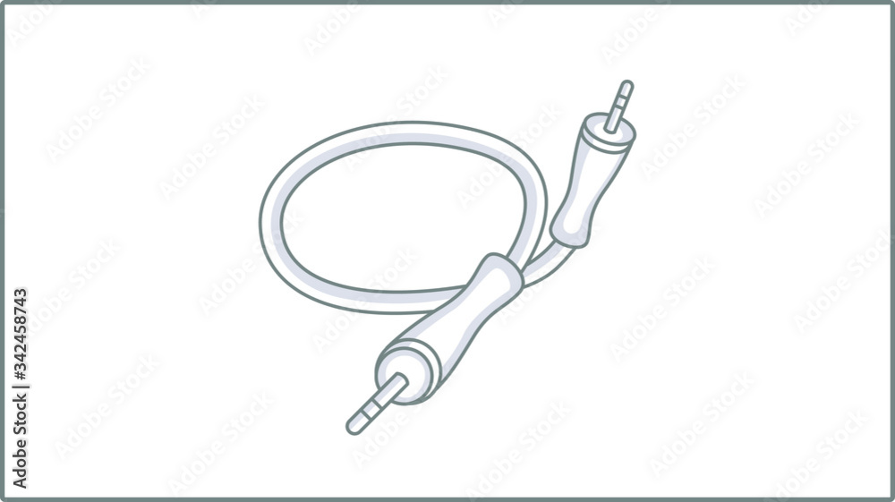 Vector Liner Audio Plug icon. Adapter Illustration. Wire, Cable Drawing. Vector Liner Audio Plug icon. Adapter Illustration. Wire, Cable Drawing.