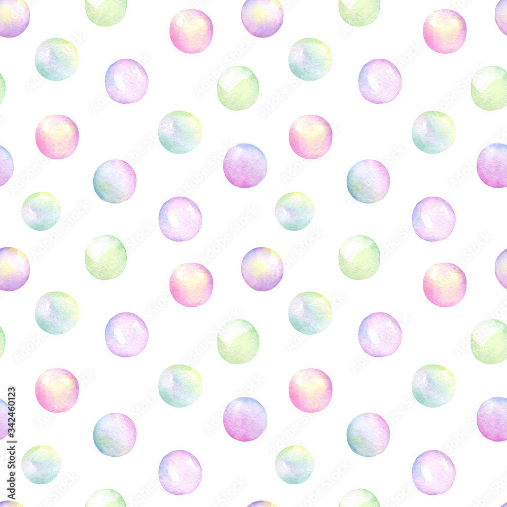 Watercolor Bubbles Pattern Watercolor Bubbles Pattern
