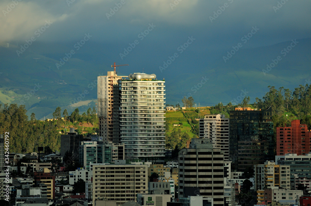 Fototapeta premium Building in the sector of Avenida Gonzalez Suarez., Quito - Ecuador.