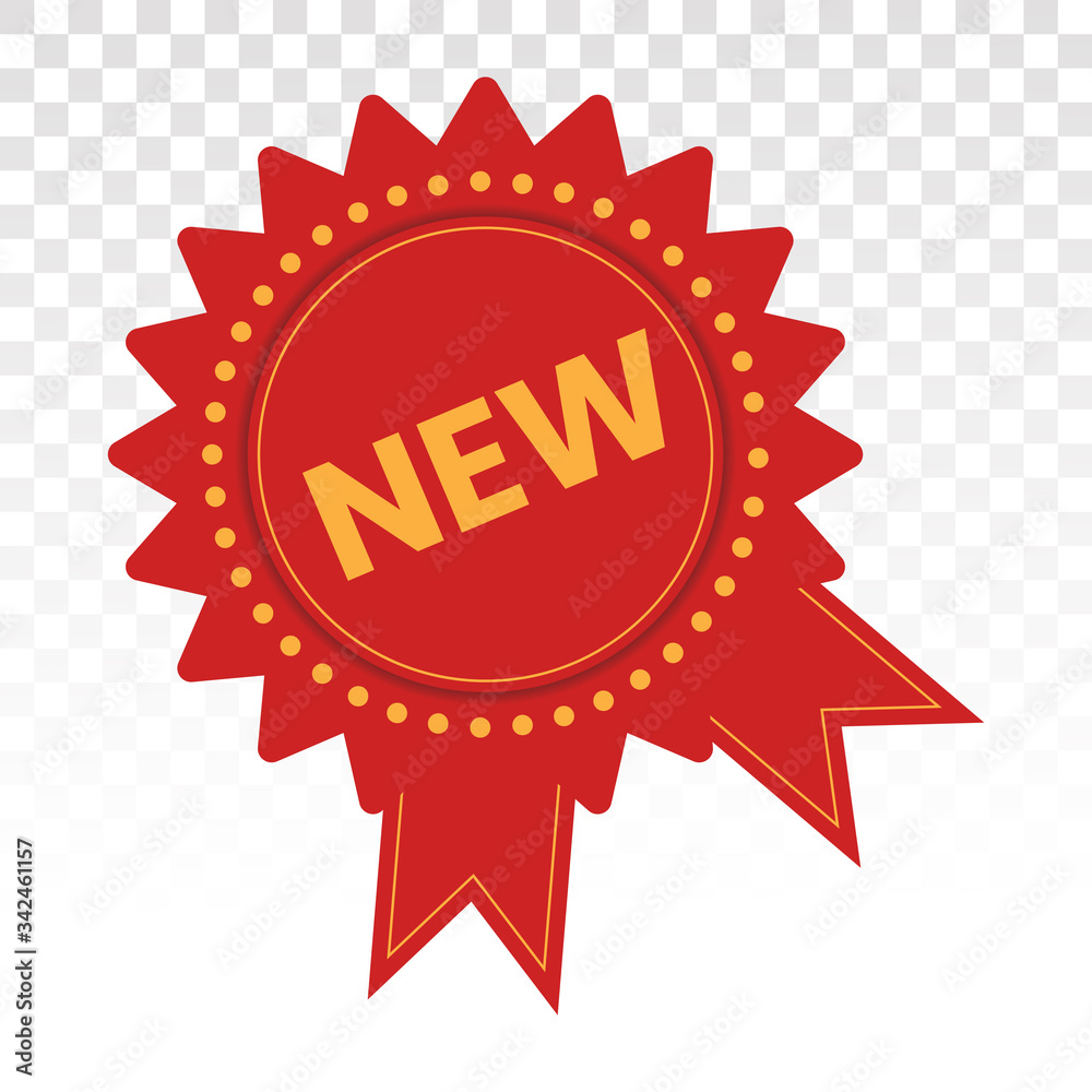 New feature or Product badge vector flat icons for apps and websites on a transparent background New feature or Product badge vector flat icons for apps and websites on a transparent background