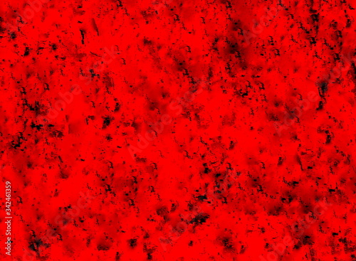 Bright abstract red background with small black spots.