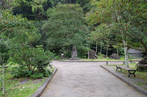 韓国　済州島　天地淵瀑布