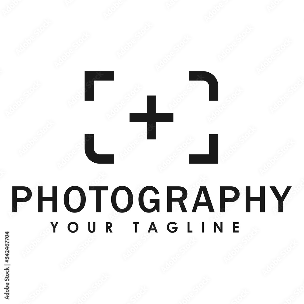 Fototapeta premium camera vector logo template in trendy flat style