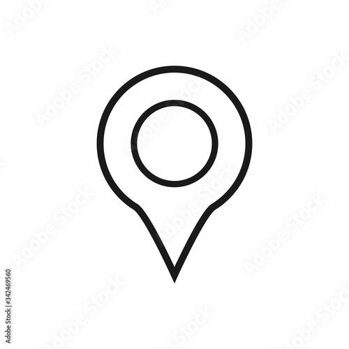 map pin icon, pin location vector icon