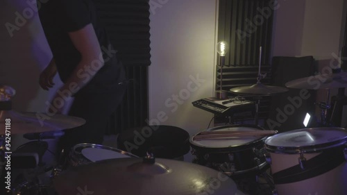 tired drummer go away from drum