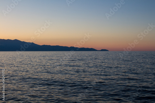 Sunset at the seaside  Heraklion  Crete
