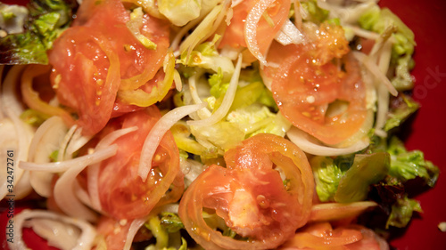  Close-up on a mixed salad