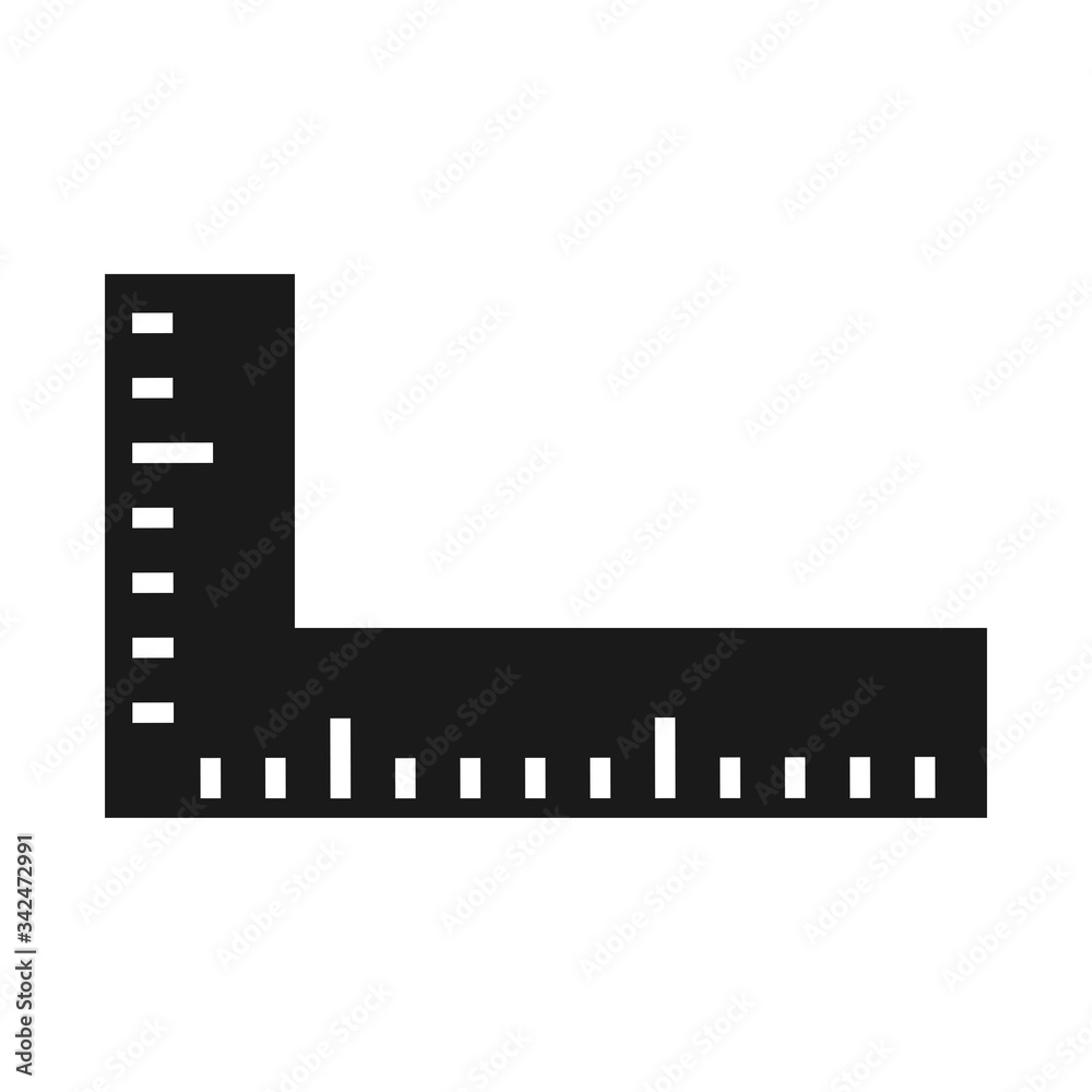 carpenter ruler icon in trendy flat design carpenter ruler icon in trendy flat design