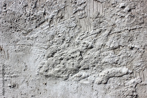 Obraz na płótnie Gray wood background with a touch of cement. Vintage aged background. Gray stains. Designer vintage gray interior background wall of cement. Old texture grunge retro w salonie