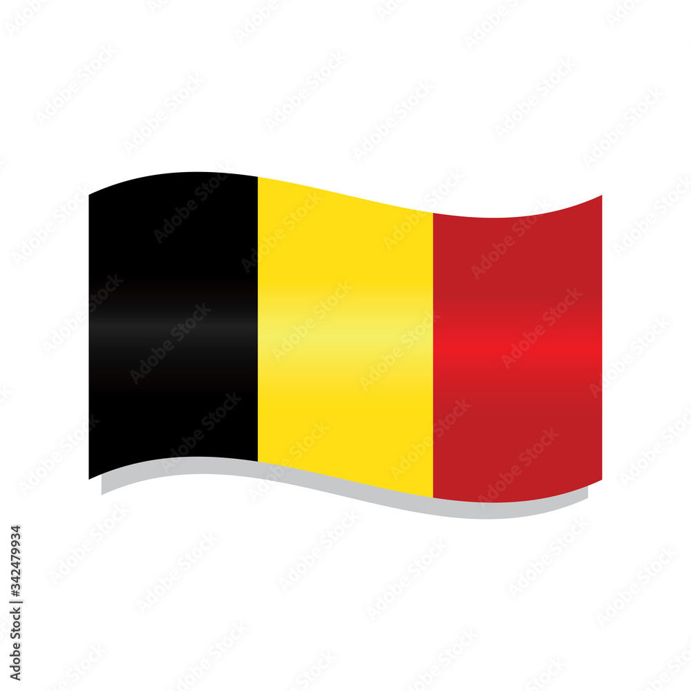 Obraz premium Waving flag of Belgium