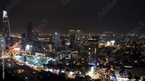 skyline of ho chi minh city at night