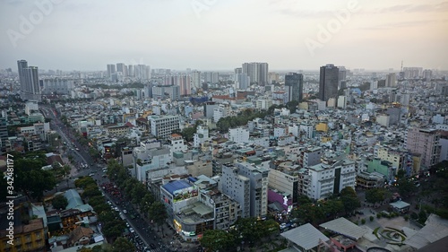 skyline of ho chi minh city at dusk © chriss73