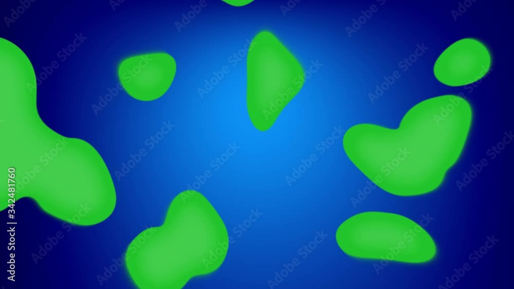 Lava Lamp Animation Bright Green Color on a Blue Background Lava Lamp Animation Bright Green Color on a Blue Background