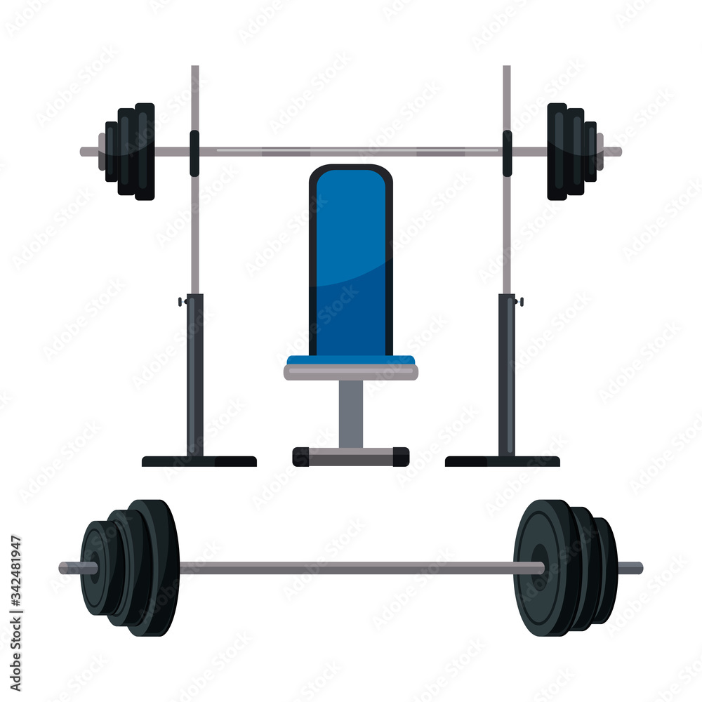 Weight lifting equipment illustration Weight lifting equipment illustration