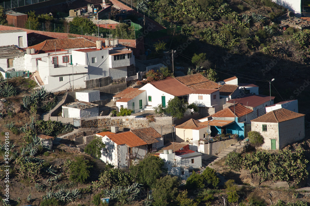 Village of El Juncal in The Nublo Rural Park. Tejeda. Gran Canaria. Canary Island. Spain.