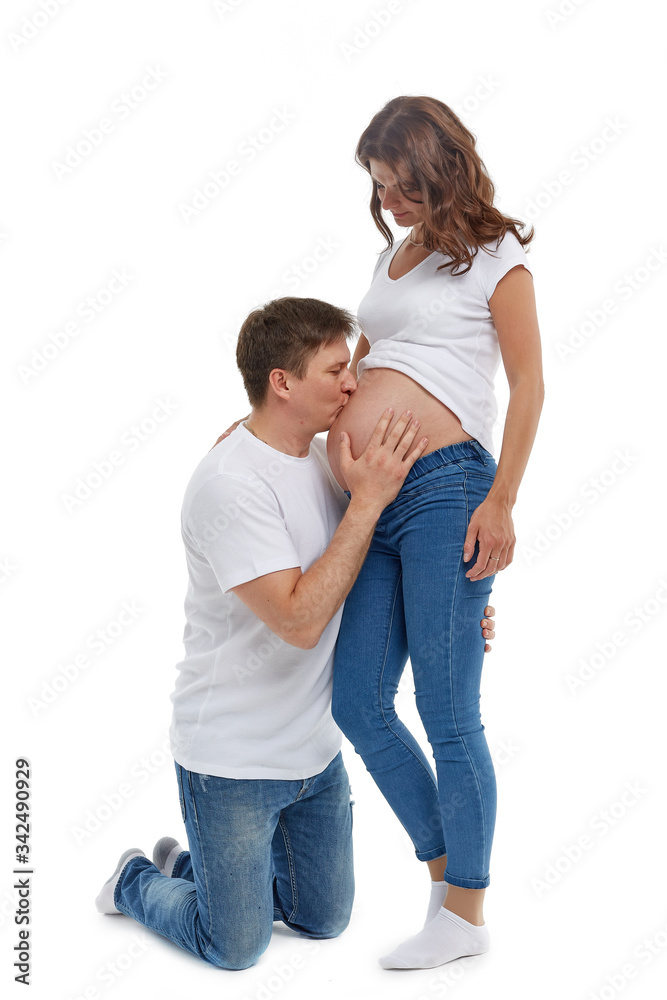 Pregnant woman with husband