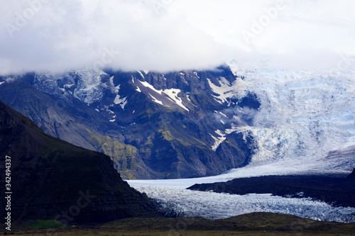 Iceland - August 15, 2017: Skeiðarárjökull glacier near Vatnajokull area, iceland, Europe photo