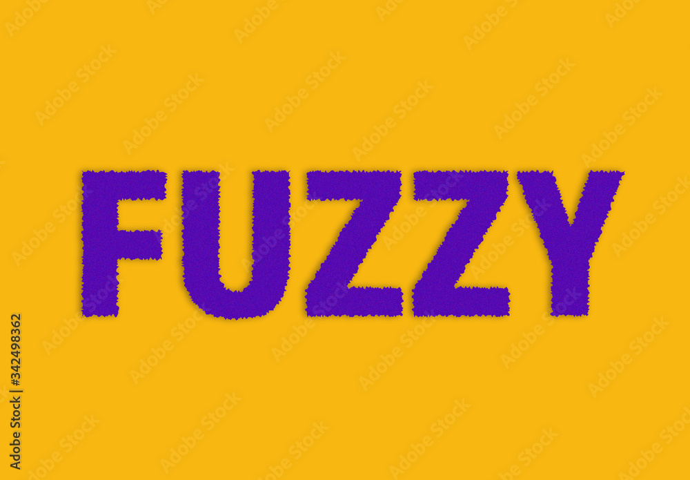 Fuzzy Texture Text Effect Stock Template Adobe Stock