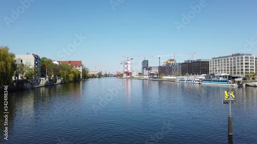 Wallpaper Mural Cityscape and skyline of Berlin city, crossing bridge over River Spree on a sunny summer day Torontodigital.ca