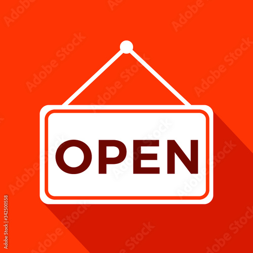 Open door sign , vector illustration, EPS10 
