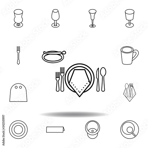 formal dinner icon. Set can be used for web, logo, mobile app, UI, UX on white background