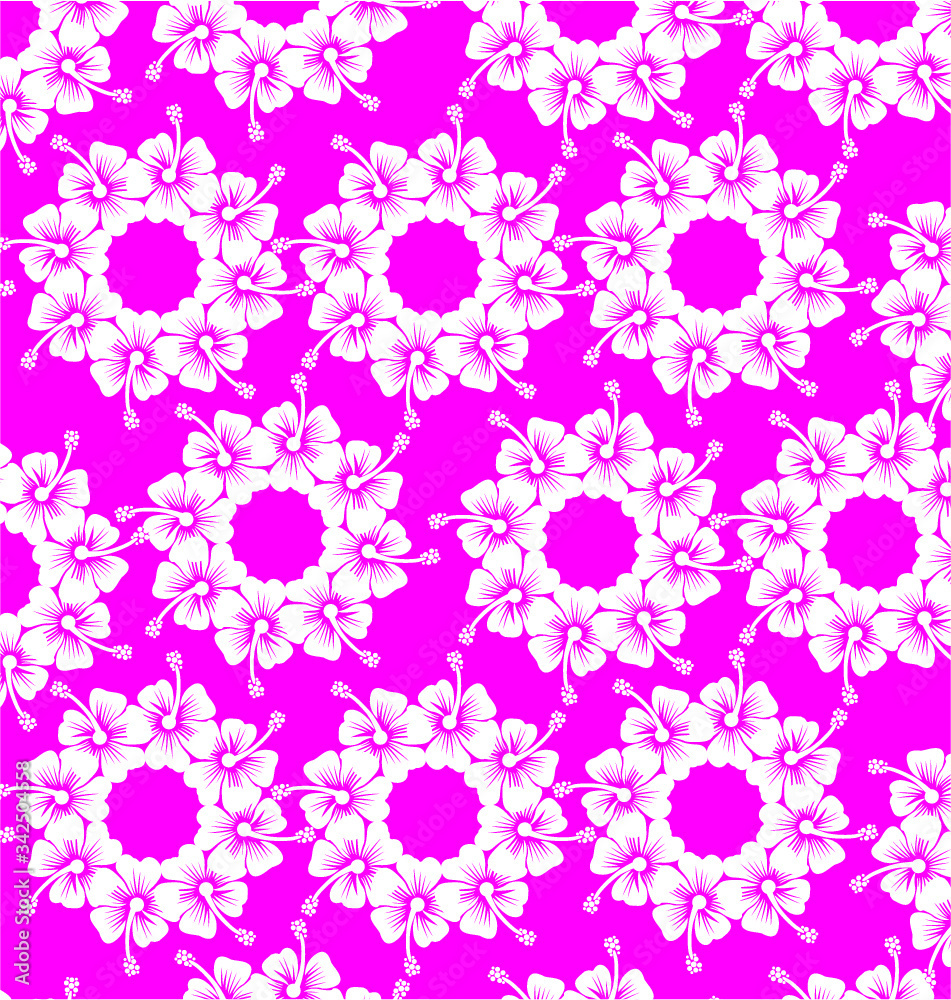 flower pattern hibiscus print design vector art