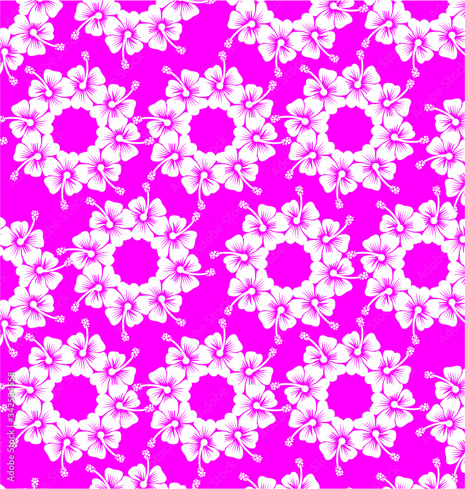 flower pattern hibiscus print design vector art flower pattern hibiscus print design vector art