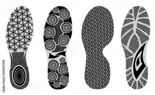  prints of shoes vector