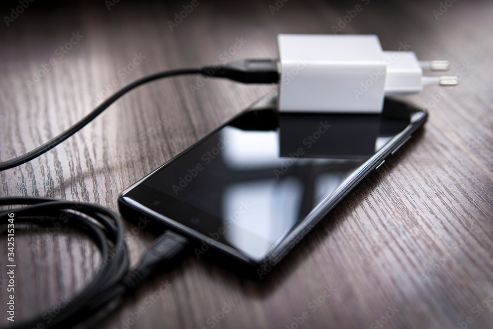 smartphone and charger with wire smartphone and charger with wire