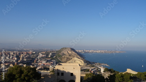 Fortress and the city of Alicante in Spain