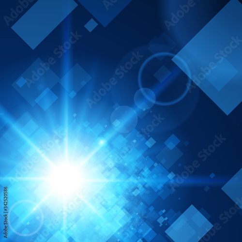 Abstract background virtual reality 3d space grid effect vector illustration