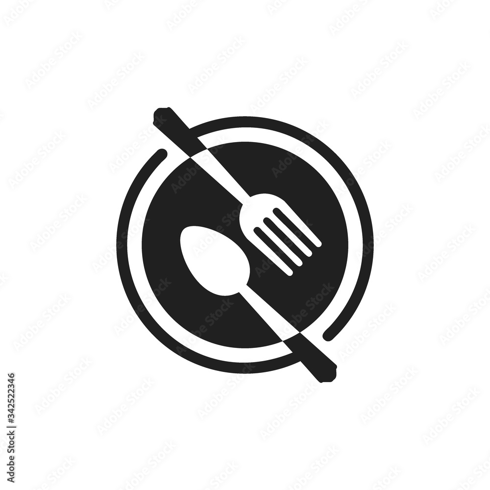 Spoon and fork icon flat vector design. Restaurant symbol. Spoon and fork icon flat vector design. Restaurant symbol.