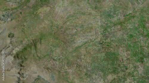 Omaheke, Namibia - outlined. Satellite
