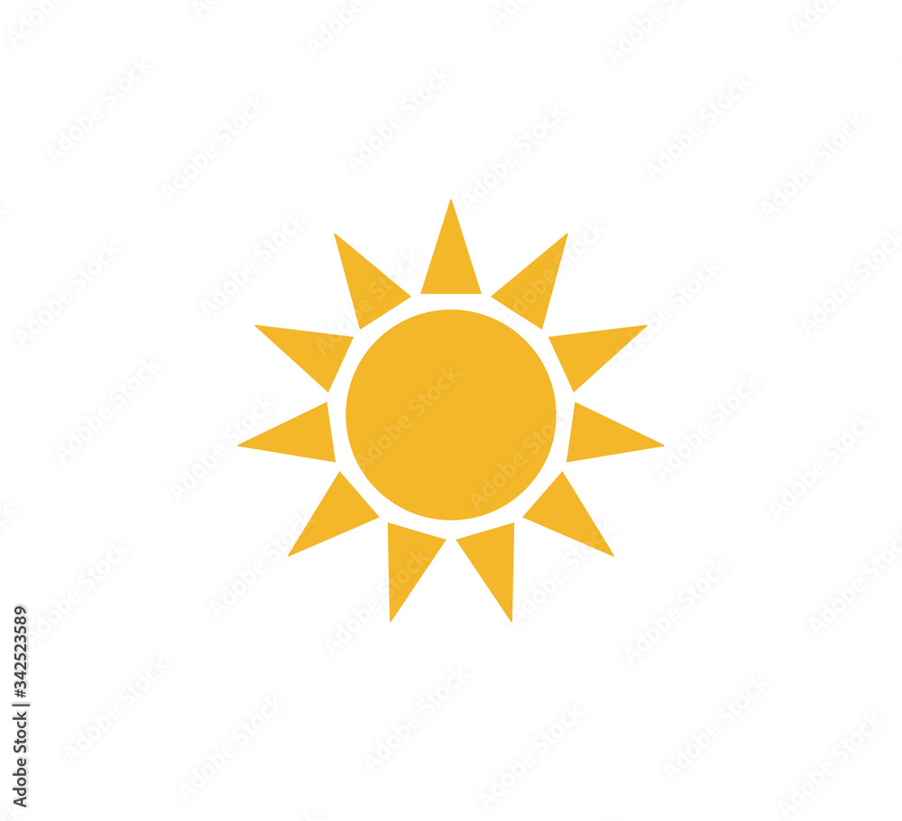 Sun flat design illustration