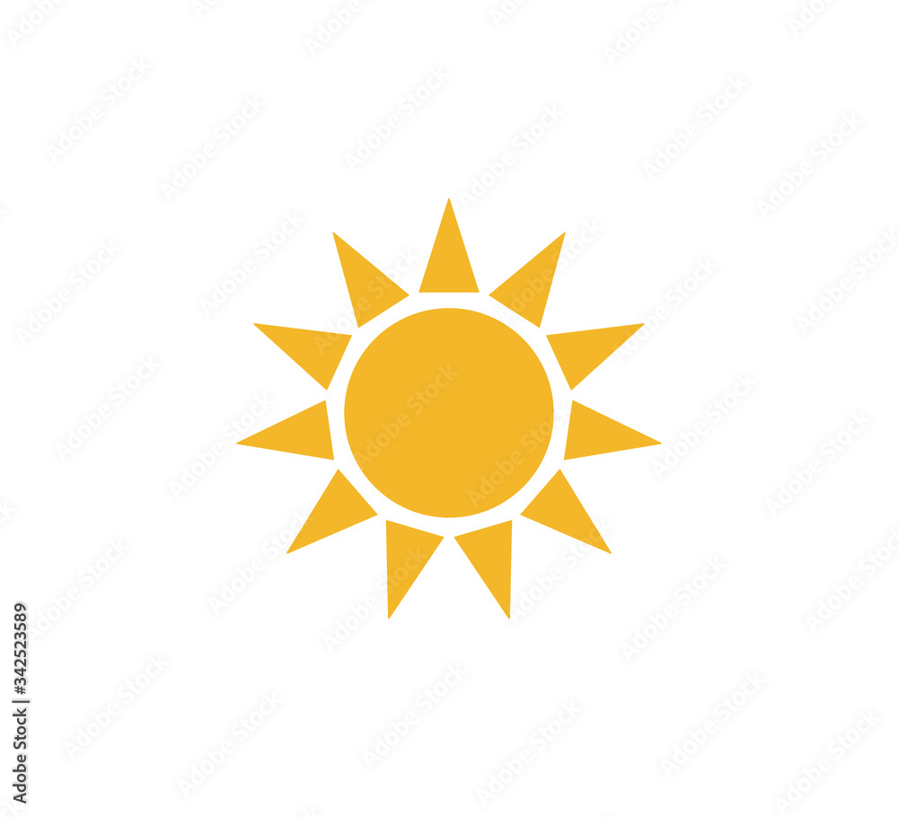 Fototapeta premium Sun flat design illustration