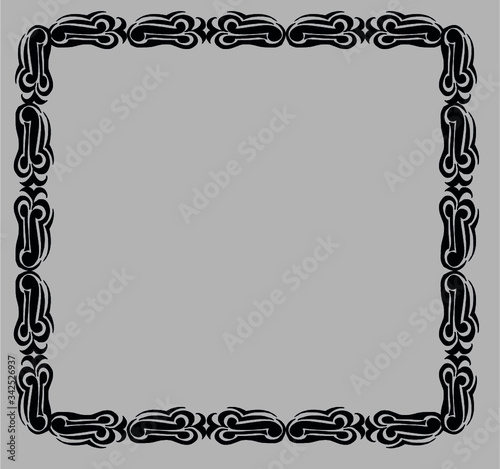 hand drawing frame shapes print and embroidery graphic design vector art