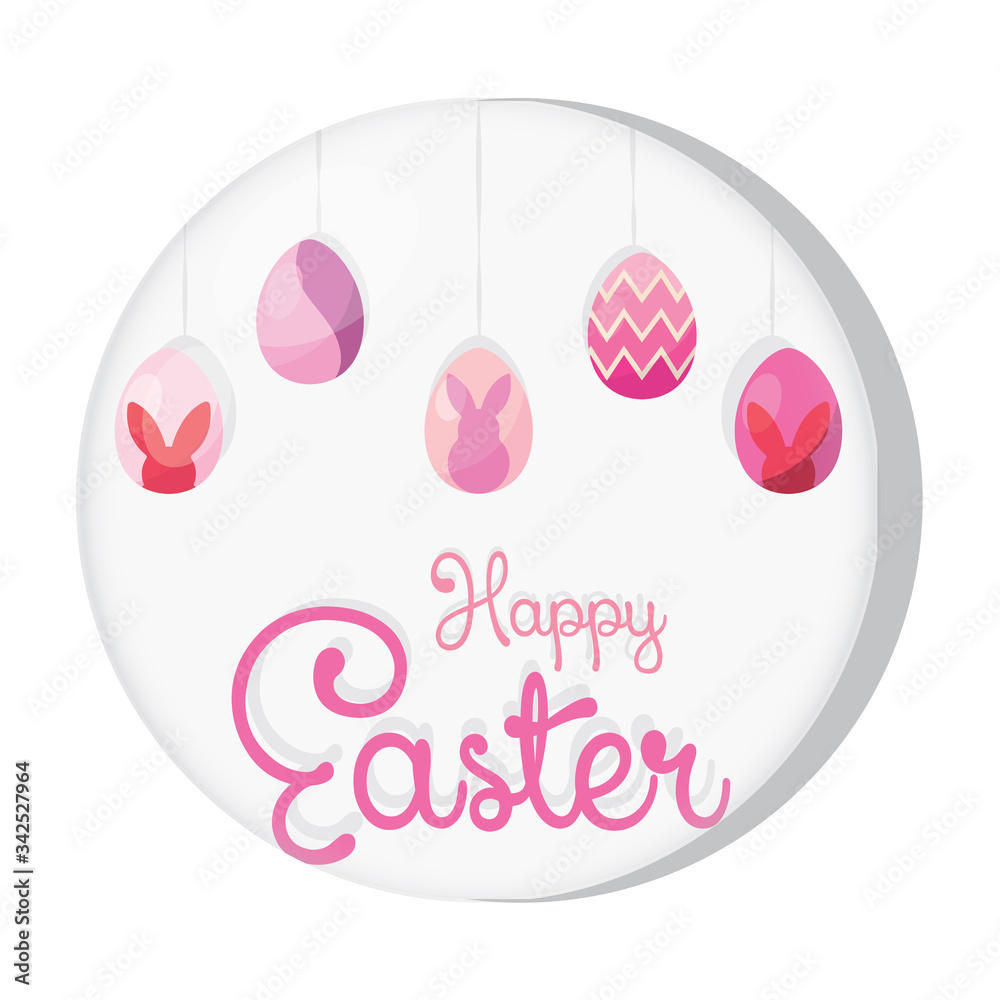 Happy easter button