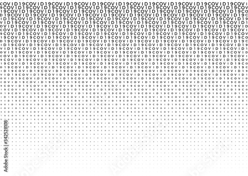 Coronavirus background halftone. Modern vector illustration. Covid-19 outbreak concept. Monochrome black and white geometric pattern. Graphic design geometric shape. Banner background.